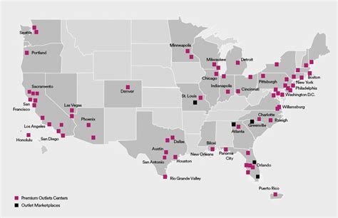 premium outlets locations in usa.